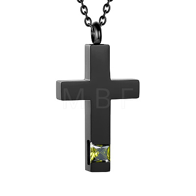 Cross Urn Ashes Pendant Necklace PW-WGBB57D-20-1