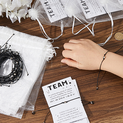 40Pcs CCB Plastic Bead Braided Bead Bracelets BJEW-FH0001-20-1