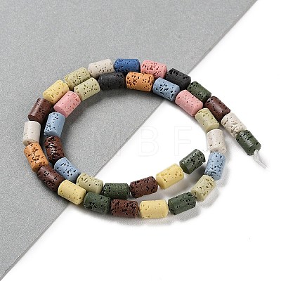 Synthetic Lava Rock Dyed Beads Strands G-H311-04-07-1