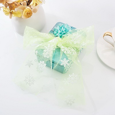 Snowflake Deco Mesh Ribbons OCOR-P010-G10-1