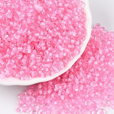 6/0 Inside Colours Transparent Glass Seed Beads X1-SEED-T007-07G-1