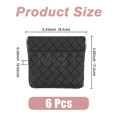 Rectangle Imitation Leather Multipurpose Shrapnel Makeup Bags ABAG-WH0039-20A-02-1