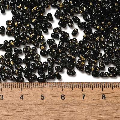 Spray Painted Glass Seed Beads SEED-F005-08A-03-1