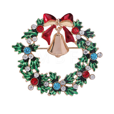 Christmas Wreath & Christmas Bell Enamel Pins WG06691-02-1