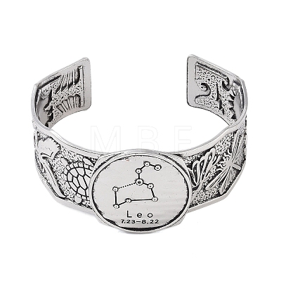 Constellation Alloy Open Cuff Bangles for Women Men BJEW-C064-01AS-08-1