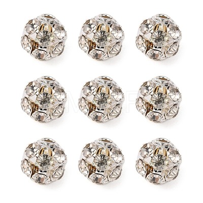 Brass Rhinestone Beads RB-H034-4-1