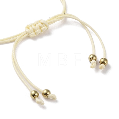 Sunflower Alloy Enamel Charms Braided Bracelets BJEW-A016-02-1