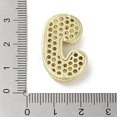 Rack Plating Brass Micro Pave Clear Cubic Zirconia
 Pendants KK-R163-05J-G-1