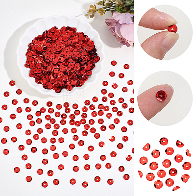 6000Pcs Plastic Paillette Beads PVC-PA0001-01B-1