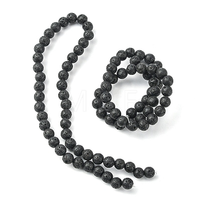 Natural Lava Rock Beads Strands G-YW0002-07-1