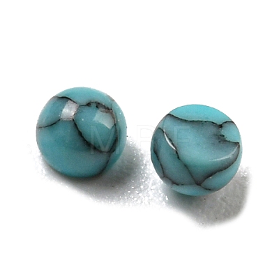 Dyed Handmade Synthetic Turquoise Cabochons G-B070-19B-1