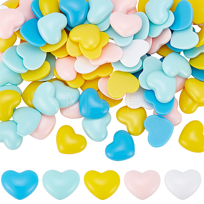 120Pcs Resin Cabochons CRES-SP0001-25-1