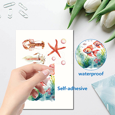 8 Sheets 8 Styles PVC Waterproof Wall Stickers DIY-WH0345-220-1