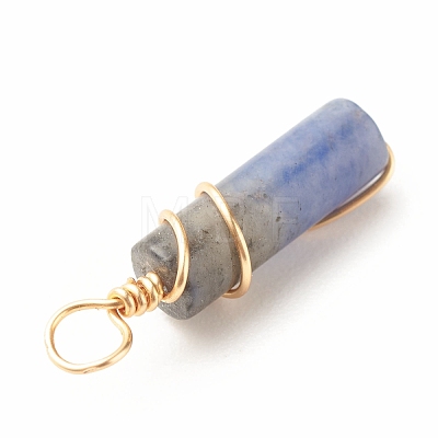 Natural Sodalite Pendants PALLOY-JF01453-03-1