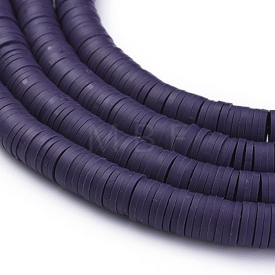 Flat Round Handmade Polymer Clay Beads LS-CLAY-R067-8.0mm-04-1
