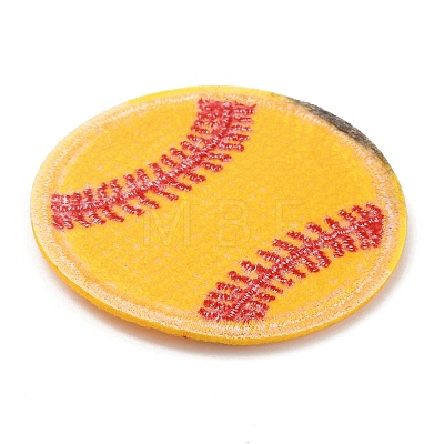 Sports Ball Theme Computerized Towel Fabric Embroidery Iron on Cloth Patches PATC-WH0007-23A-1