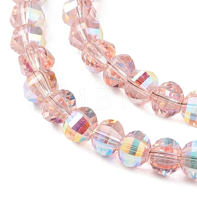 Electroplate Glass Beads Strands X-EGLA-K015-11A-1