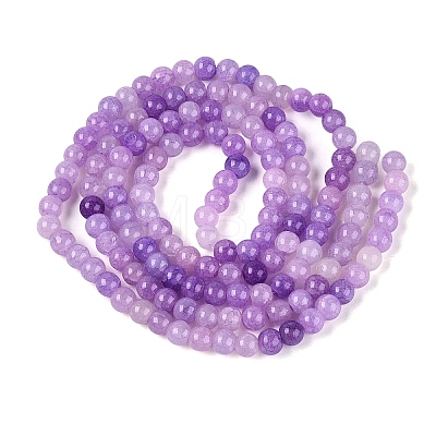 Ombre Effect Dyed Crackle Glass Beads Strands GLAA-Q106-01A-B06-1