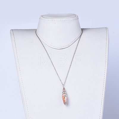 Sea Shell Pendants Necklaces NJEW-JN02366-M-1