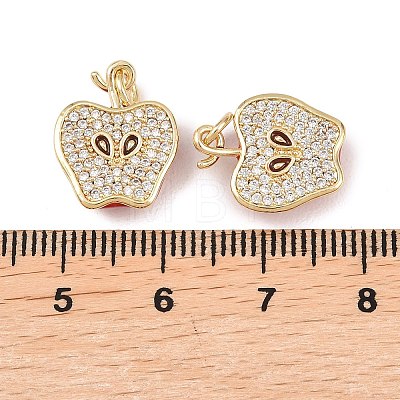 Brass Micro Pave Cubic Zirconia Pendants KK-Z146-17G-1