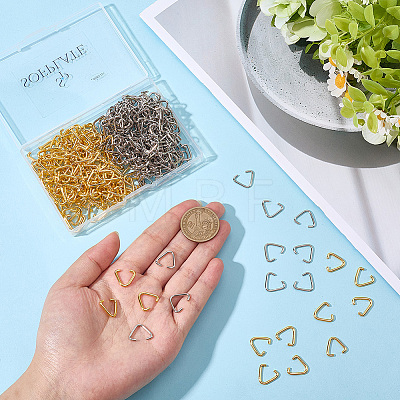 300Pcs 2 Colors Iron Triangle Linking Ring IFIN-SP0001-70-1