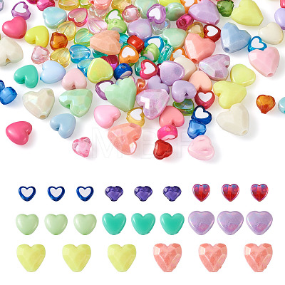 Mixed Style Acrylic Beads MACR-TA0001-10-1
