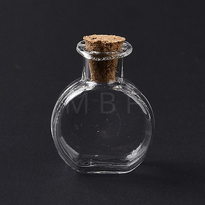 Flat Round Miniature Glass Bottles GLAA-H019-05A-1