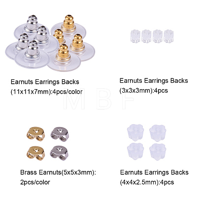 Brass Ear Nuts FIND-YW0001-01-1