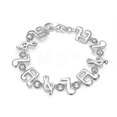 Musical Note Brass Link Bracelets for Women FS-WG94BAE-01-1