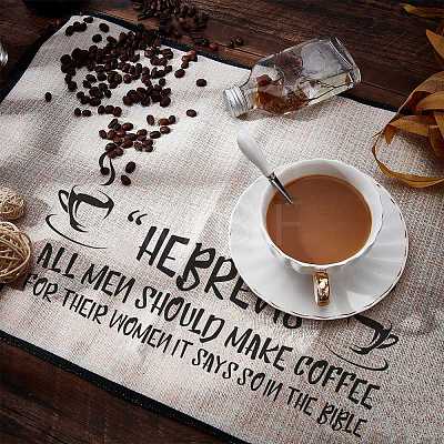 Coffee Theme Diablement Fort Cup Mats AJEW-WH0201-004-1