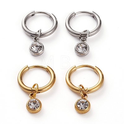 304 Stainless Steel Huggie Hoop Earrings EJEW-JE04449-1