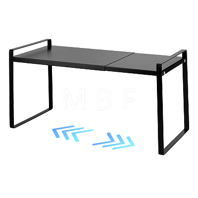 Rectangle Carbon Iron Alloy Extendable Cabinet Tiered Storage Rack for Socks AJEW-WH0609-741A-02-1