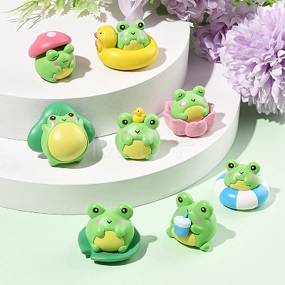 1Set Resin Frog Display Decoration AJEW-FS0001-24-1