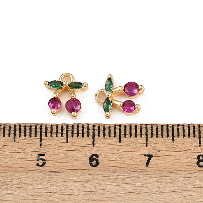 Brass Micro Pave Cubic Zirconia Pendants KK-C115-03E-04G-1
