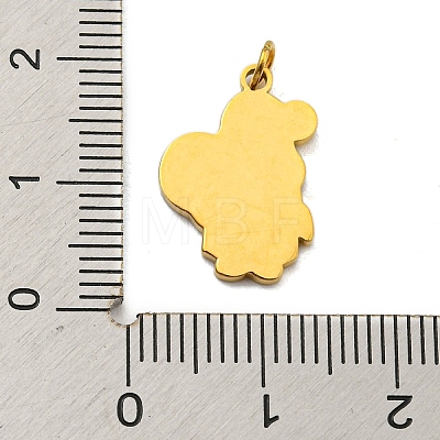 Christmas Theme Ion Plating(IP) 304 Stainless Steel Pendants STAS-O005-01H-G-1