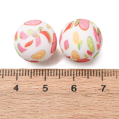 Food Grade Eco-Friendly Printed Silicone Beads SIL-A013-01A-04-1
