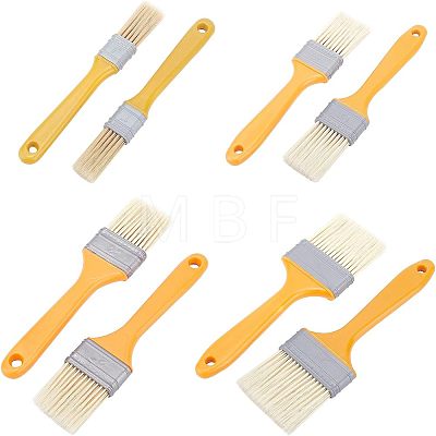 Fingerinspire 8Pcs 4 Style Nylon Brush TOOL-FG0001-04-1