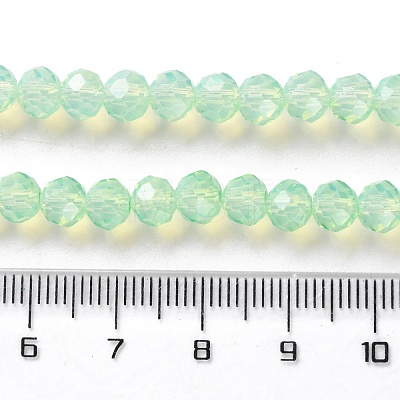 Baking Painted Transparent Glass Beads Strands DGLA-A034-J6MM-D02-1