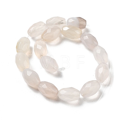 Natural White Agate Beads Strands G-P520-C14-01-1