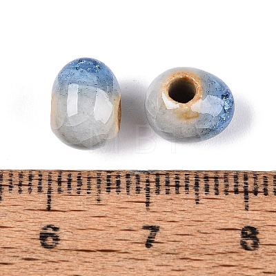 Handmade Crackle Porcelain Beads PORC-Q008-06B-09-1