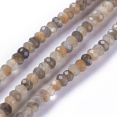 Natural Black Sunstone Beads Strands G-L492-05A-1