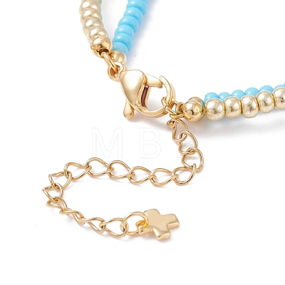 Evil Eye Multi-strand Bracelet for Girl Women BJEW-JB07111-02-1