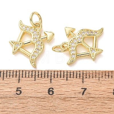 Brass Micro Pave Clear Cubic Zirconia Pendants LS-CU-E003-14G-A-1
