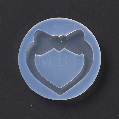 DIY Heart with Bowknot Quicksand Silicone Molds DIY-P067-02-1