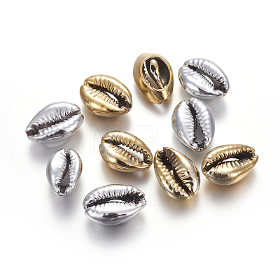 Electroplate Cowrie Shell Beads BSHE-X0006-02-1
