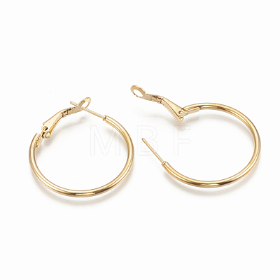 304 Stainless Steel Hoop Earrings STAS-S078-08-40mm-1