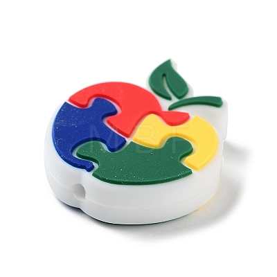 Infantile Autism Apple Silicone Focal Beads SIL-M004-02-1