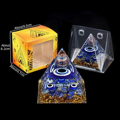 Evil Eye Orgonite Pyramid Resin Energy Generators PW-WG995EA-01-1