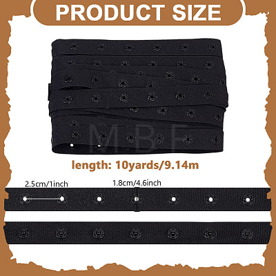 10 Yards Plastic Snap Button Tape FIND-HY0004-79B-1