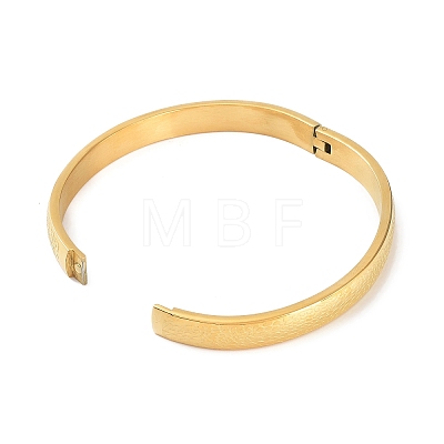 Ion Plating(IP) 304 Stainless Steel Textured Bangles BJEW-F464-13G-1